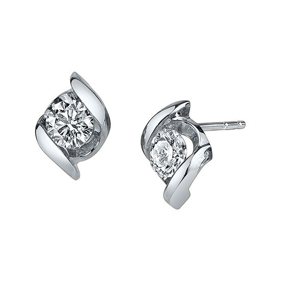 Sirena® 1/2 CT. T.W. Round Diamond 14K White Gold Earrings