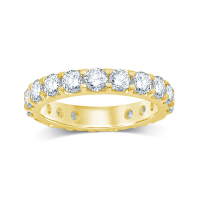 3 CT. T.W. Diamond 14K Yellow Gold Eternity Band, Color: Yellow Gold ...