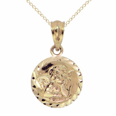 Womens 14K Gold Angel Pendant Necklace JCPenney