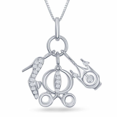 Enchanted Disney Fine Jewelry 1/10 C.T. T.W. "Cinderella" Charms