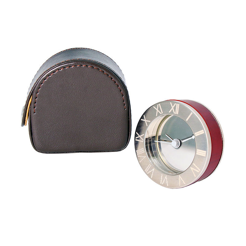 UPC 633944000029 product image for Natico Silver Tone Travel Clock | upcitemdb.com