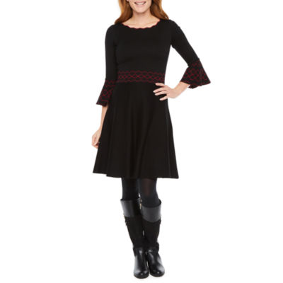 bell sleeve sweater dress