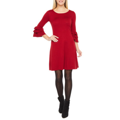 Danny & Nicole 3/4 Cha Cha Sleeve Sweater Dress - JCPenney