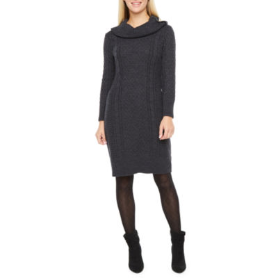 dark gray sweater dress