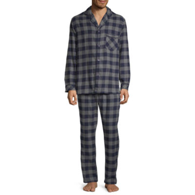 Stafford Mens 2-pc. Pant Pajama Set Tall, Color: Blue Buffalo - JCPenney