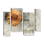 Brushstone Dried Flower Abstract 4-pc. Gallery Wrapped Staggered Canvas Wall Art
