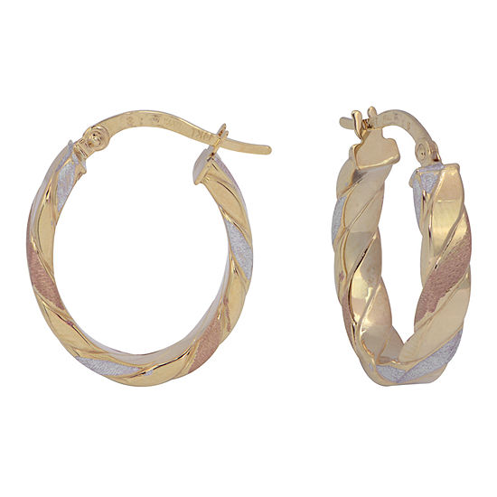 14K Gold 19mm Hoop Earrings