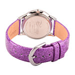 Disney Frozen Girls Purple Leather Strap Watch Wds000797
