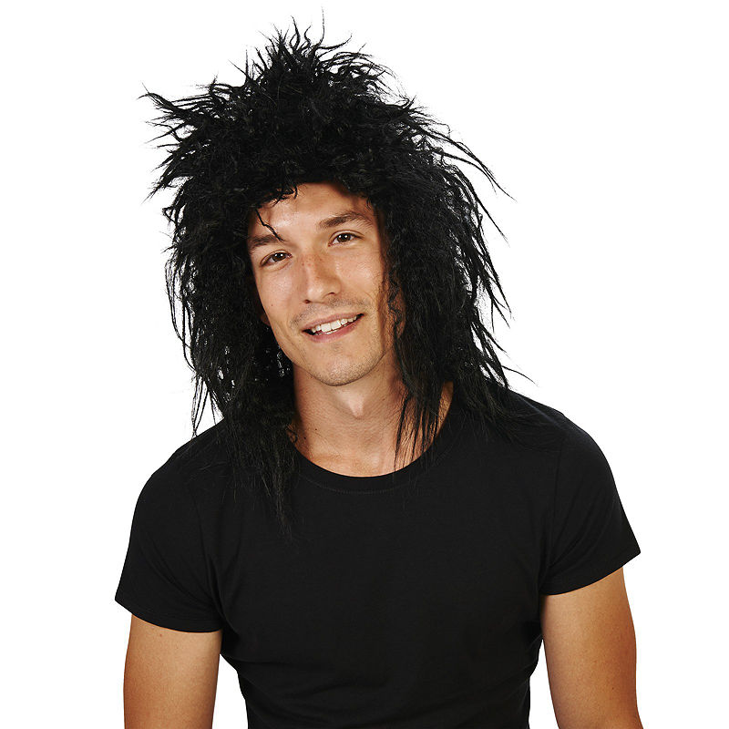 Buyseasons Black 80'S Rocker Adult Wig