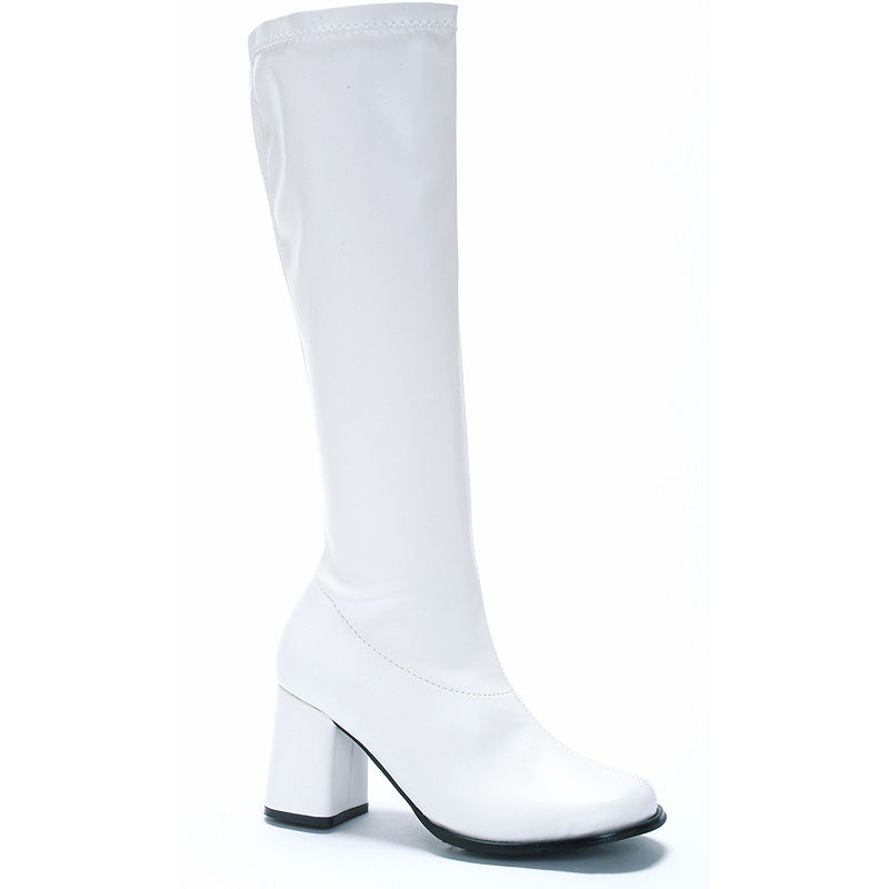 Size 6 ELLIE SHOES Gogo White Boots Women s Adult Halloween Costume Accessory