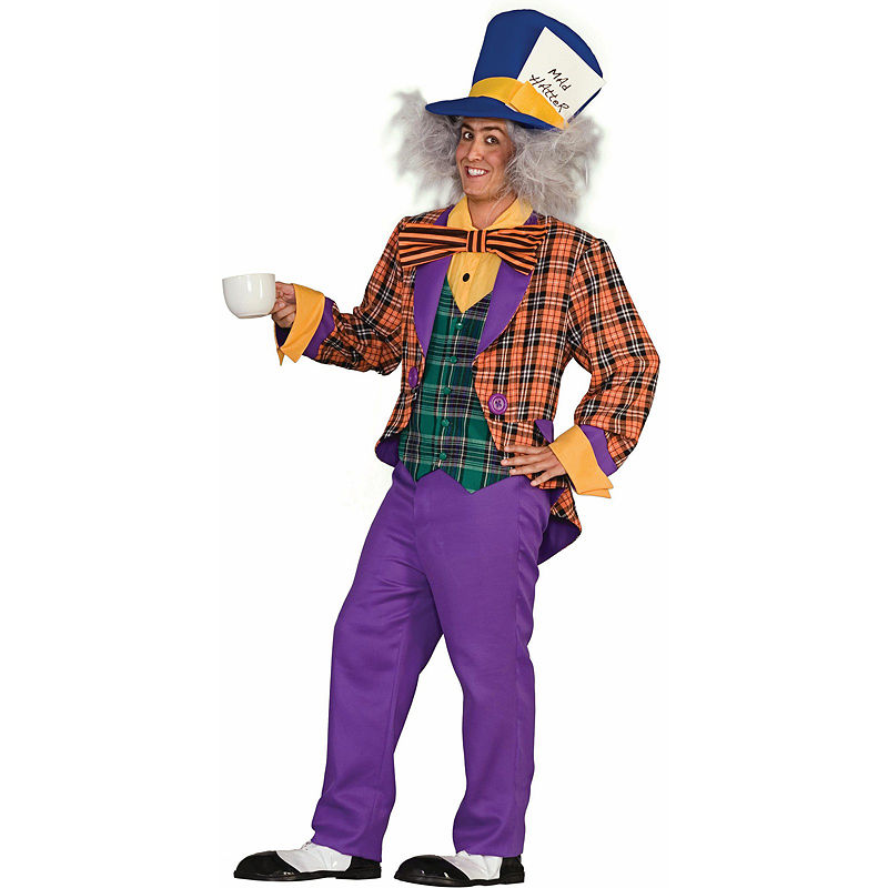 Buyseasons Plaid Mad Hatter Adult Costume, Girls, Purple