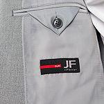 JF J.Ferrar 360 Stretch Light Gray Texture Mens Slim Fit Suit Jacket