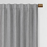 Eclipse Nora Blackout Rod Pocket Back Tab Single Curtain Panel