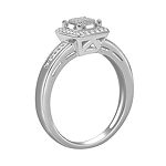 1/7 CT. T.W. Diamond Princess-Style Ring