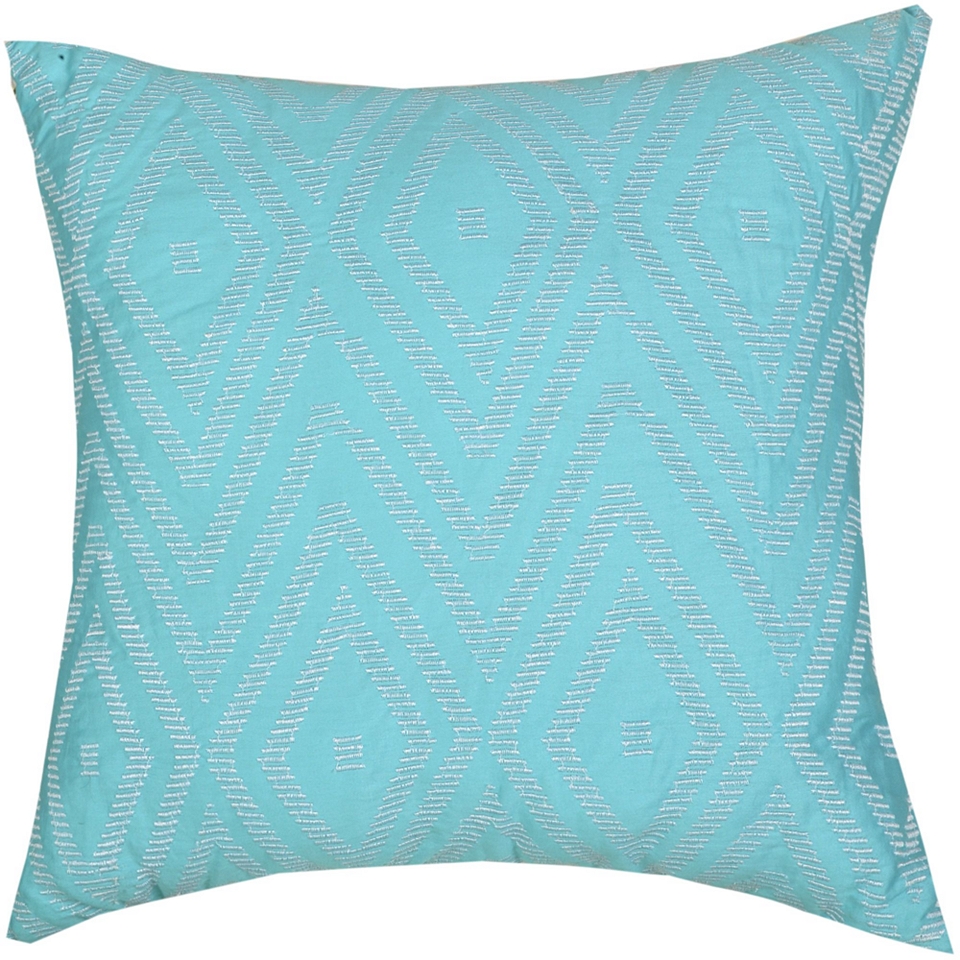 Trellis Brights Diamond 18 Decorative Pillow, Turquoise, Girls