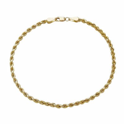 14k Yellow Gold 3mm Rope Chain Bracelet Jcpenney