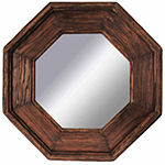 Rustic Natural Brown Octagonal Mirror