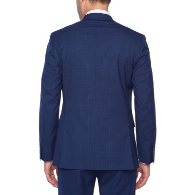 slim fit stretch plaid suit separate collectio