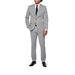JF J.Ferrar 360 Stretch Light Gray Texture Mens Super Slim Fit Suit Jacket