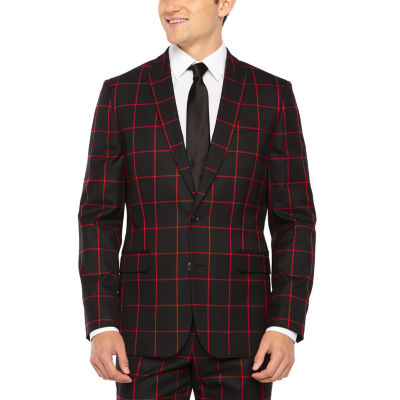 red and black plaid dress pants