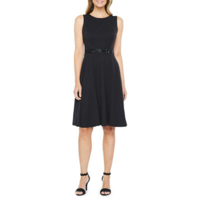 liz claiborne sleeveless fit & flare dress