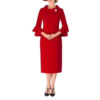 Giovanna Signature 3/4 Sleeve Embellished Shift Dress JCPenney