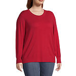 Liz Claiborne Solid Pullover Sweater - Plus