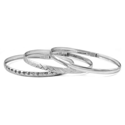Sterling Silver Triple Bangle Bracelet Set JCPenney