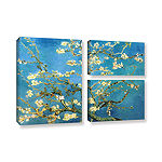 Brushstone Almond Blossom 3-pc. Flag Gallery Wrapped Canvas Wall Art