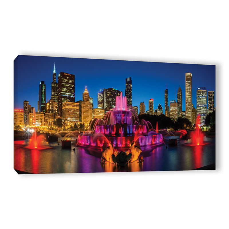 UPC 644042000194 product image for Brushstone Chicago Skyline And Buckingham FountainGallery Wrapped Canvas Wall Ar | upcitemdb.com