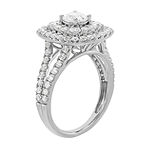Grown With Love Womens 2 CT. T.W. Lab Grown White Diamond 14K White Gold Engagement Ring
