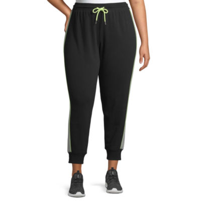 Flirtitude Womens Mid Rise Jogger Pant Juniors Plus Color Black