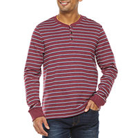 St. John's Bay Super Soft Double Knit Mens Long Sleeve Classic Fit Henley Shirt (2 color)