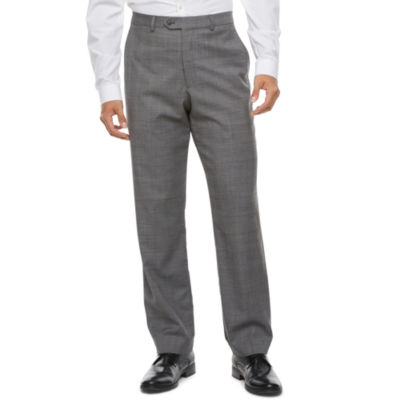 Stafford Mens Plaid Stretch Classic Fit Suit Pants