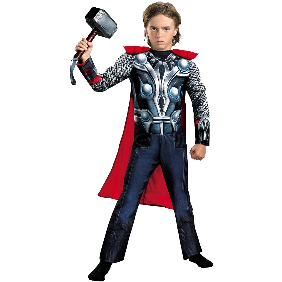 The Avengers Thor Muscle Child Costume, Blue, Boys