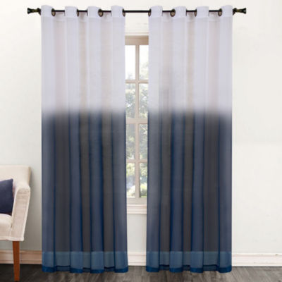 Essence Two Tone Sheer Ombre Decorative 52 X 84 Window Curtain