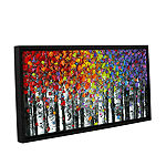 Brushstone Birch Gallery Wrapped Floater-Framed Canvas Wall Art