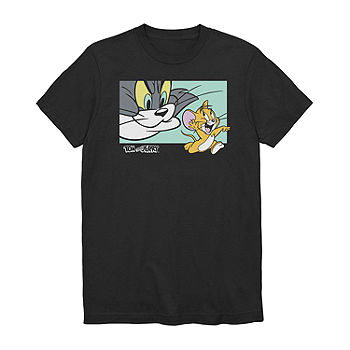 Tom And Jerry Big and Tall Mens Crew Neck Short Sleeve Classic 