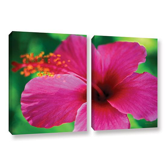 Brushstone Maui Pink Hibiscus 2-pc. Gallery Wrapped Canvas Wall Art