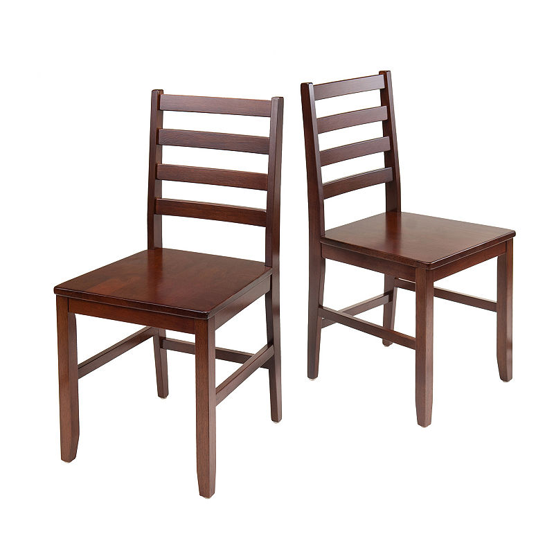 Hamilton Ladder Back Chairs, Walnut, Set of 2