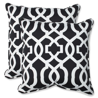 Pillow Perfect New Geo Square Outdoor Pillow Setof 2 Color