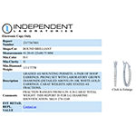 1/3 CT. T.W. Lab Grown White Diamond 10K White Gold 17mm Hoop Earrings