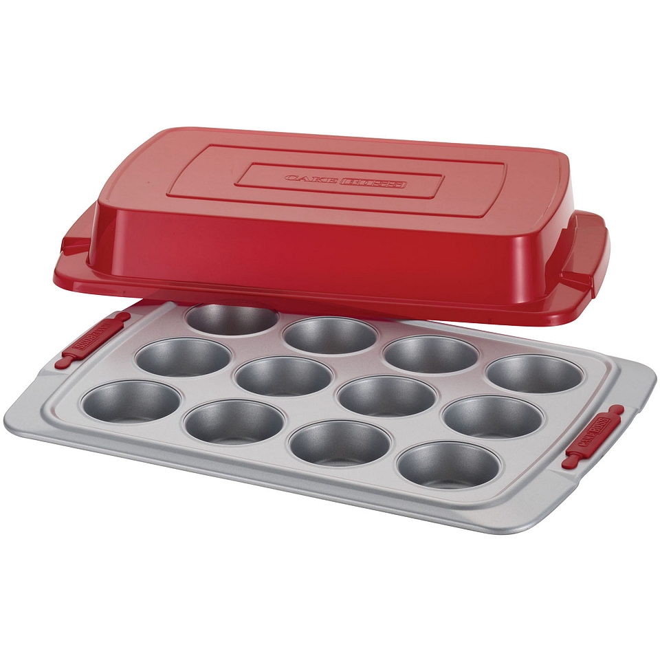 CAKE BOSS Cake Boss Deluxe Bakeware 12 cup Covered Nonstick Muffin Pan