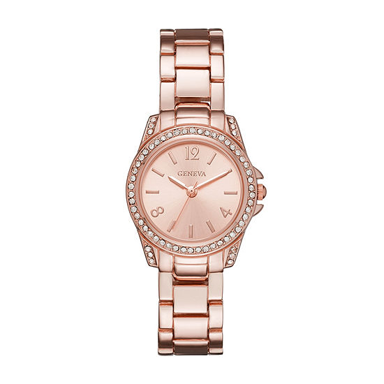 Geneva Womens Rose Gold Bracelet Watch