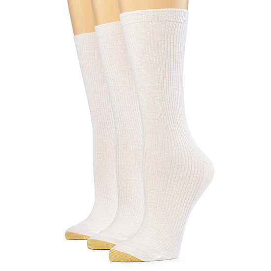 GoldToeÂ® 3-pk. Non-Binding Crew Socks- Women's