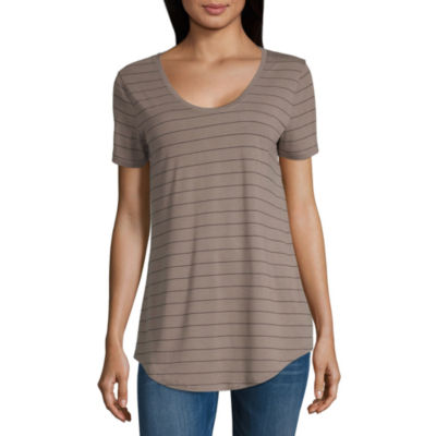 ANA Voop Neck T Shirt Tall JCPenney