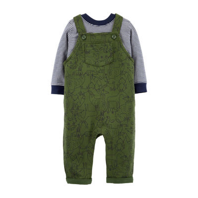 baby boy green overalls