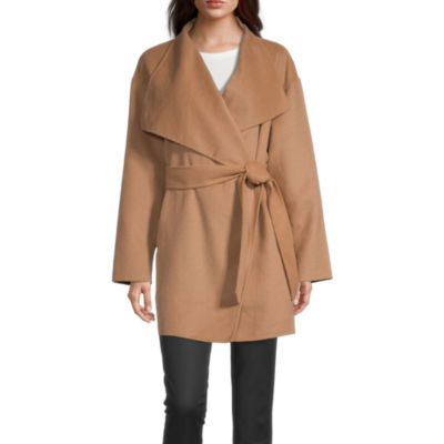liz claiborne belted heavyweight overcoat