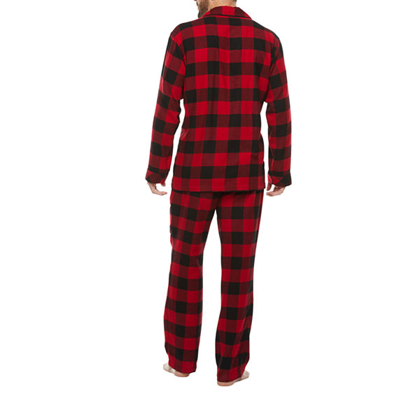 North Pole Trading Co. Buffalo Plaid Mens Long Sleeve 2-pc. Pant Pajama Set