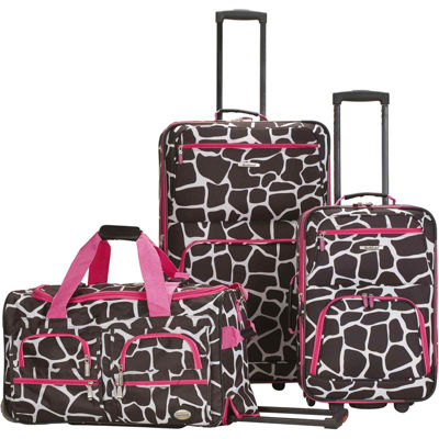 leopard print luggage set for sale
